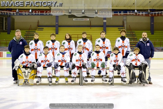 2015-12-03 Hockey Milano Rossoblu 07 Foto di squadra U10